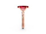 Rose gold Marquise Cut Ruby Solitaire Twist Band Prong Setting Ring_38