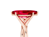 Rose gold Marquise Cut Ruby Solitaire Twist Band Prong Setting Ring_41