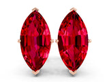 Rose gold Marquise Cut Ruby Stud Earrings_18