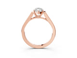 Rose gold Marquise Cut Solitaire Cathedral Diamond Engagement Ring with Channel-Set Band and Four-Prong Setting_6