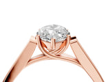 Rose gold Marquise Cut Solitaire Cathedral Diamond Engagement Ring with Channel-Set Band and Four-Prong Setting_7