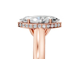 Rose gold Marquise Cut Solitaire Diamond Engagement Ring with Four-Prong Setting and Tapered Band_8