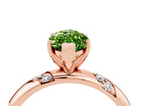 Rose gold Marquise Cut Solitaire Diamond Engagement Ring with Twisted Pave Band and Four-Prong Setting_4