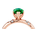 Rose gold Marquise Cut Solitaire Diamond Engagement Ring with Twisted Pave Band and Four-Prong Setting_4