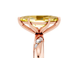 Rose gold Marquise Cut Solitaire Diamond Engagement Ring with Twisted Pave Band and Four-Prong Setting_5