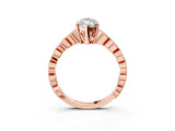 Rose gold Marquise Cut Solitaire Diamond Ring with Infinity Twist Band and Four-Prong Setting_40