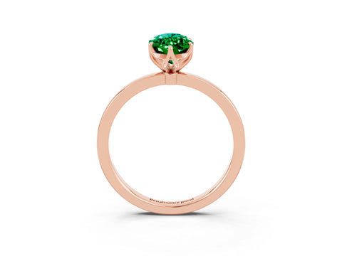 Rose gold Marquise Cut Solitaire Diamond Ring with Thin Band and Four-Prong Setting_3