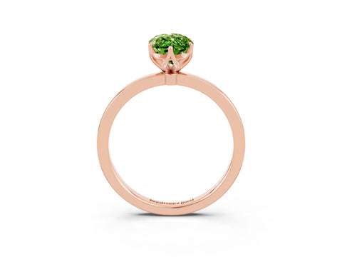 Rose gold Marquise Cut Solitaire Diamond Ring with Thin Band and Four-Prong Setting_3