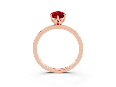 Rose gold Marquise Cut Solitaire Diamond Ring with Thin Band and Four-Prong Setting_3