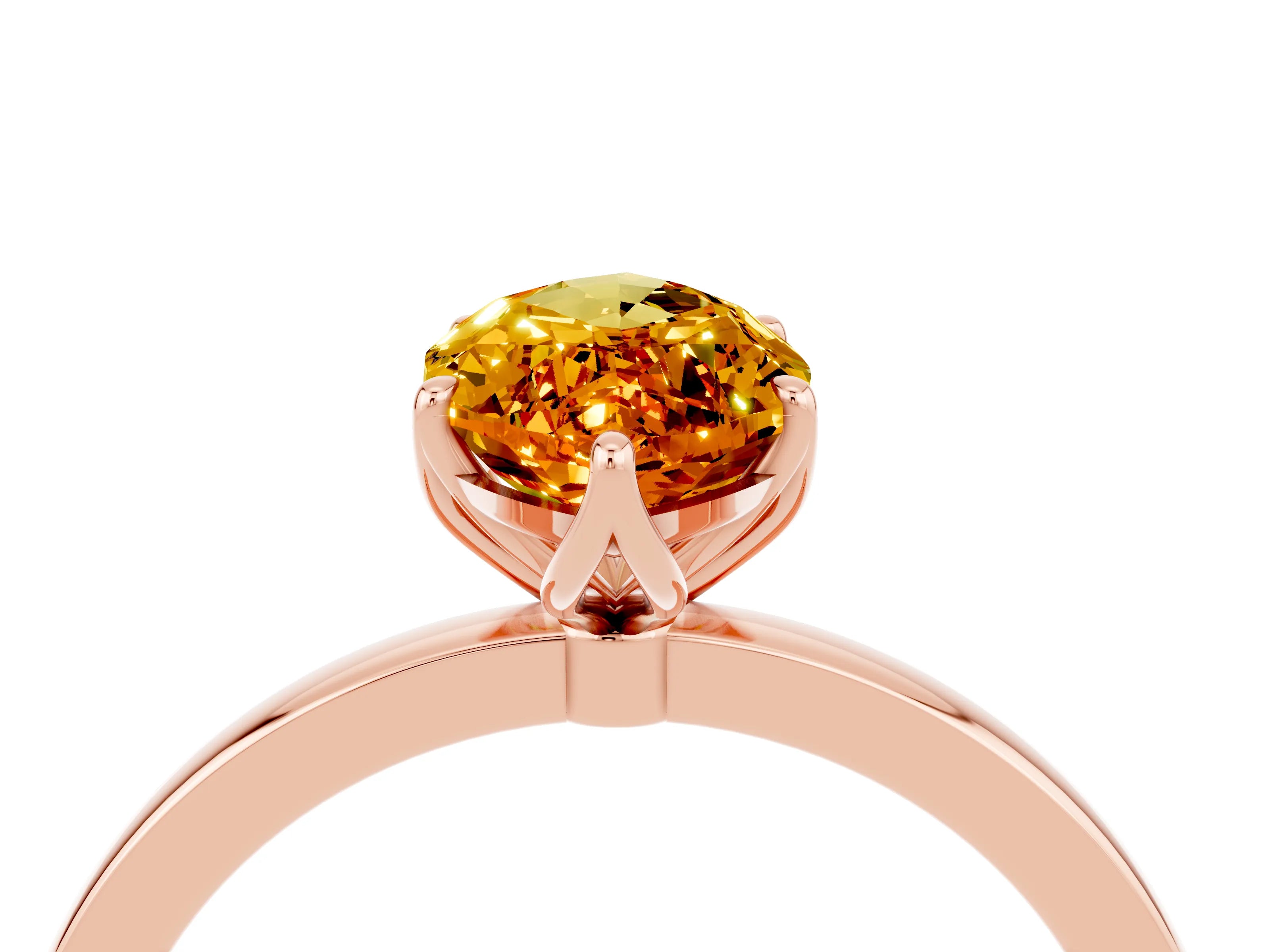 Rose gold Marquise Cut Solitaire Diamond Ring with Thin Band and Four-Prong Setting_4