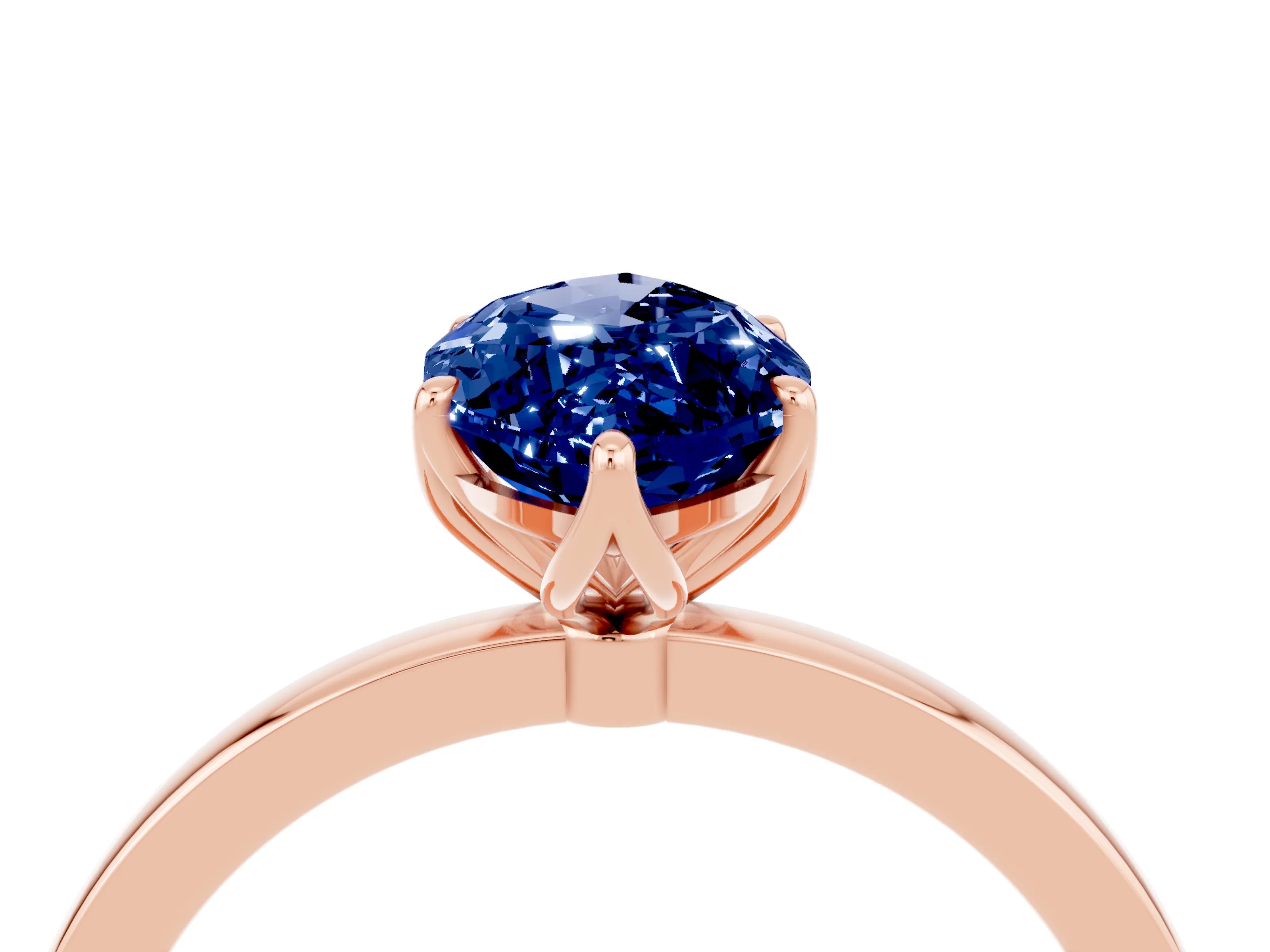 Rose gold Marquise Cut Solitaire Diamond Ring with Thin Band and Four-Prong Setting_4