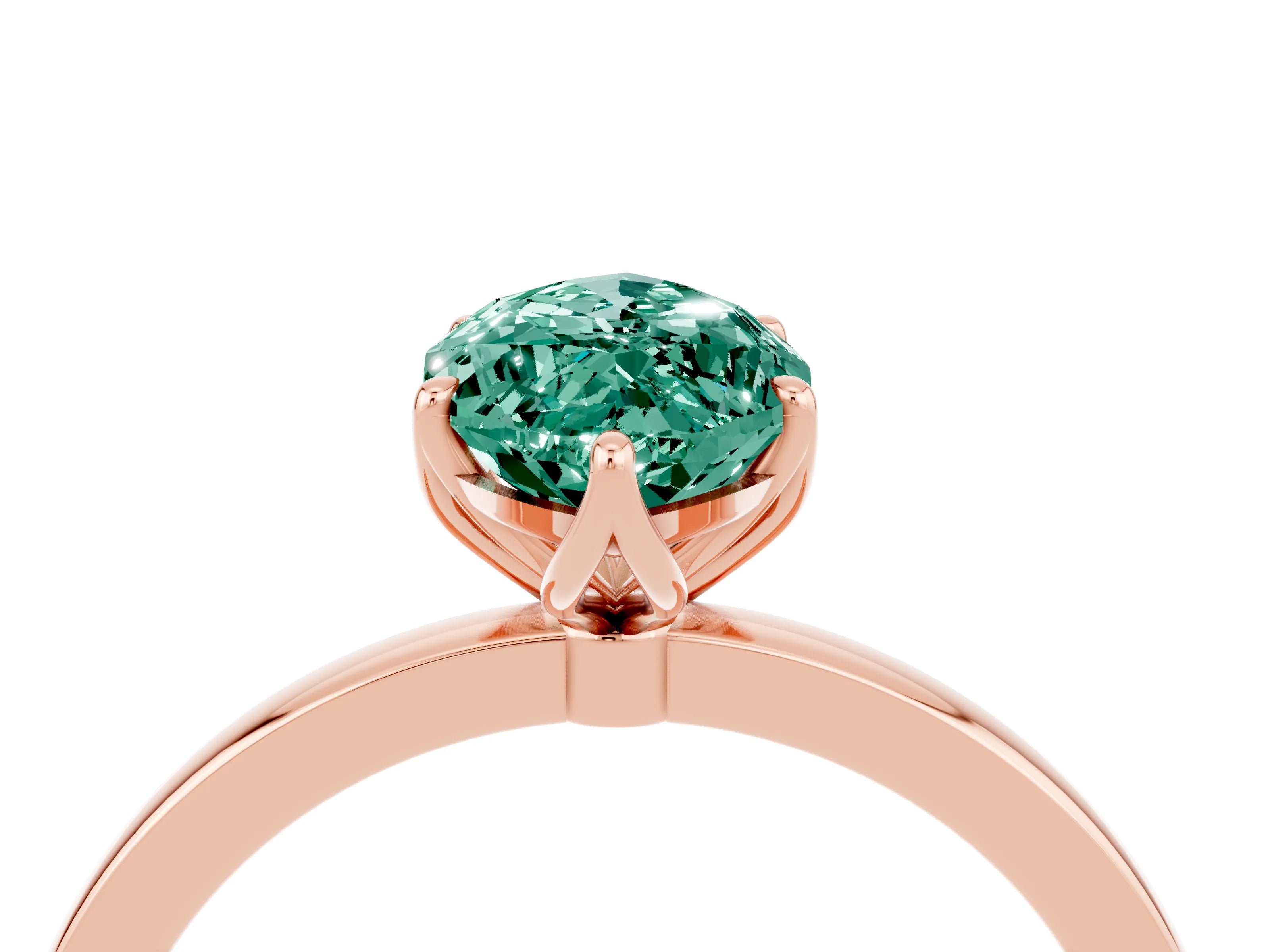 Rose gold Marquise Cut Solitaire Diamond Ring with Thin Band and Four-Prong Setting_4