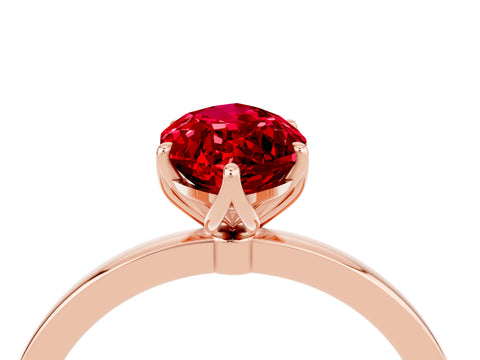 Rose gold Marquise Cut Solitaire Diamond Ring with Thin Band and Four-Prong Setting_4