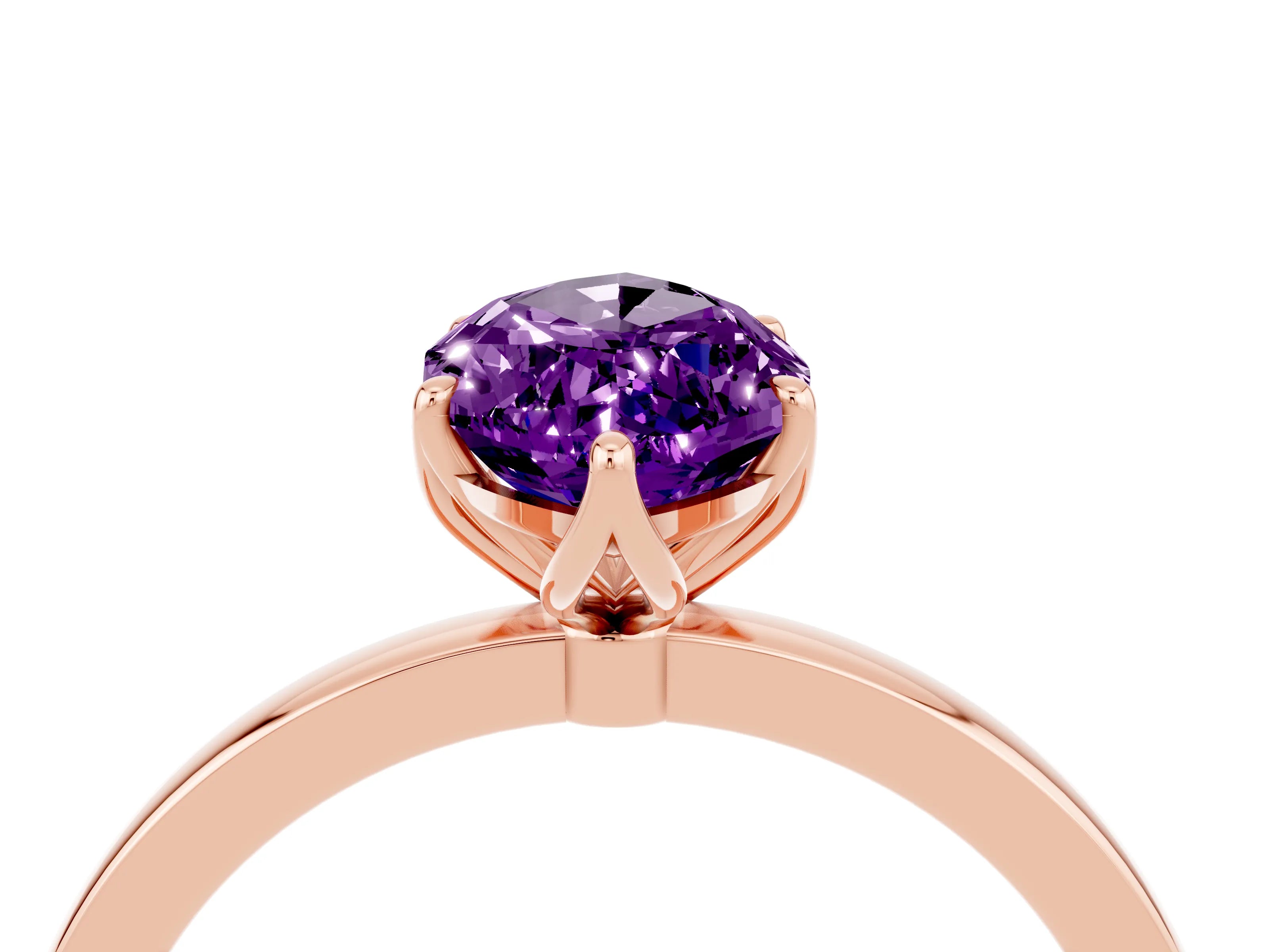 Rose gold Marquise Cut Solitaire Diamond Ring with Thin Band and Four-Prong Setting_4