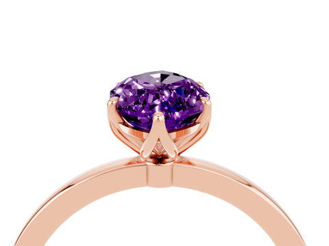 Rose gold Marquise Cut Solitaire Diamond Ring with Thin Band and Four-Prong Setting_4