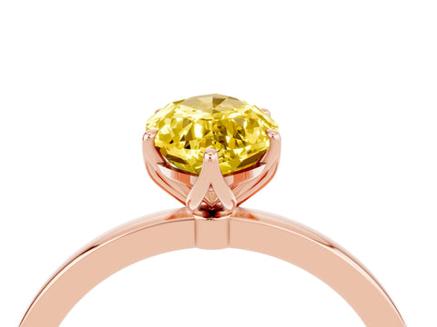Rose gold Marquise Cut Solitaire Diamond Ring with Thin Band and Four-Prong Setting_4