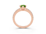 Rose gold Marquise Cut Solitaire Diamond with Pavé Band and Four-Prong Setting_13