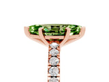 Rose gold Marquise Cut Solitaire Diamond with Pavé Band and Four-Prong Setting_15
