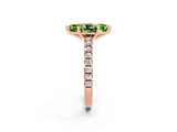 Rose gold Marquise Cut Solitaire Diamond with Pavé Band and Four-Prong Setting_24