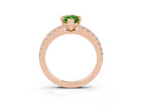 Rose gold Marquise Cut Solitaire Diamond with Pavé Band and Four-Prong Setting_3