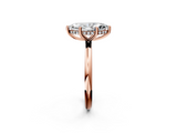 Rose gold Marquise Cut Solitaire Engagement Ring with Four-Prong Setting and Classic Band_42
