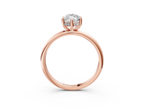 Rose gold Marquise Cut Solitaire Engagement Ring with Four-Prong Setting and Classic Band_43