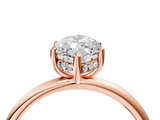 Rose gold Marquise Cut Solitaire Engagement Ring with Four-Prong Setting and Classic Band_44