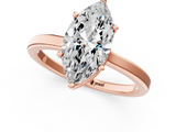 Rose gold Marquise Cut Solitaire Engagement Ring with Four-Prong Setting on a Classic Band_37