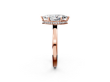 Rose gold Marquise Cut Solitaire Engagement Ring with Four-Prong Setting on a Classic Band_38