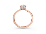 Rose gold Marquise Cut Solitaire Engagement Ring with Four-Prong Setting on a Classic Band_39