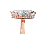 Rose gold Marquise Cut Solitaire Engagement Ring with Four-Prong Setting on a Classic Band_41