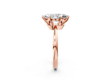 Rose gold Marquise Cut Solitaire Engagement Ring with Six-Prong Setting and Tapered Band_5