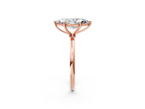 Rose gold Marquise Cut Solitaire Engagement Ring with Thin Band and Four-Prong Setting_5