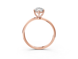 Rose gold Marquise Cut Solitaire Engagement Ring with Thin Band and Four-Prong Setting_6