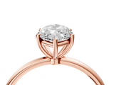 Rose gold Marquise Cut Solitaire Engagement Ring with Thin Band and Four-Prong Setting_7