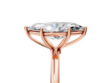 Rose gold Marquise Cut Solitaire Engagement Ring with Thin Band and Four-Prong Setting_8