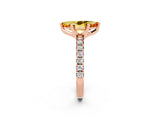 Rose gold Marquise Cut Solitaire Pave Diamond Engagement Ring with Four-Prong Setting_2