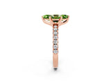 Rose gold Marquise Cut Solitaire Pave Diamond Engagement Ring with Four-Prong Setting_2