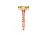 Rose gold Marquise Cut Solitaire Pave Diamond Engagement Ring with Four-Prong Setting_2