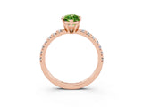 Rose gold Marquise Cut Solitaire Pave Diamond Engagement Ring with Four-Prong Setting_3