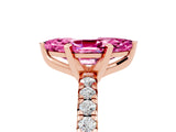 Rose gold Marquise Cut Solitaire Pave Diamond Engagement Ring with Four-Prong Setting_5