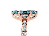 Rose gold Marquise Cut Solitaire Pave Diamond Engagement Ring with Four-Prong Setting_5