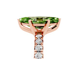 Rose gold Marquise Cut Solitaire Pave Diamond Engagement Ring with Four-Prong Setting_5