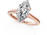 Rose gold Marquise Cut Solitaire Ring with Cathedral Band and Four-Prong Setting_80