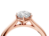 Rose gold Marquise Cut Solitaire Ring with Cathedral Band and Four-Prong Setting_83