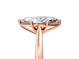 Rose gold Marquise Cut Solitaire Ring with Cathedral Band and Four-Prong Setting_84