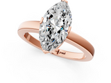 Rose gold Marquise Cut Solitaire Ring with Four-Prong Setting and Classic Band_55