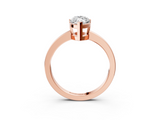 Rose gold Marquise Cut Solitaire Ring with Four-Prong Setting and Classic Band_57