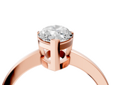 Rose gold Marquise Cut Solitaire Ring with Four-Prong Setting and Classic Band_58