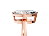Rose gold Marquise Cut Solitaire Ring with Four-Prong Setting and Classic Band_59
